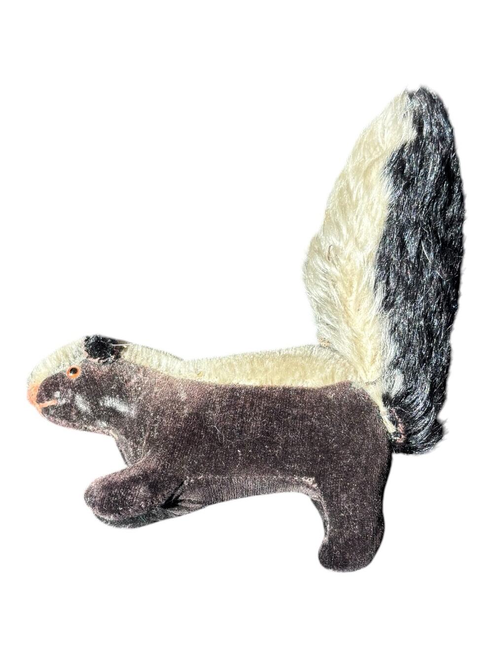 Vintage Steiff Skunk Forest Animals Collection Black Velvet & Mohair 1962/63